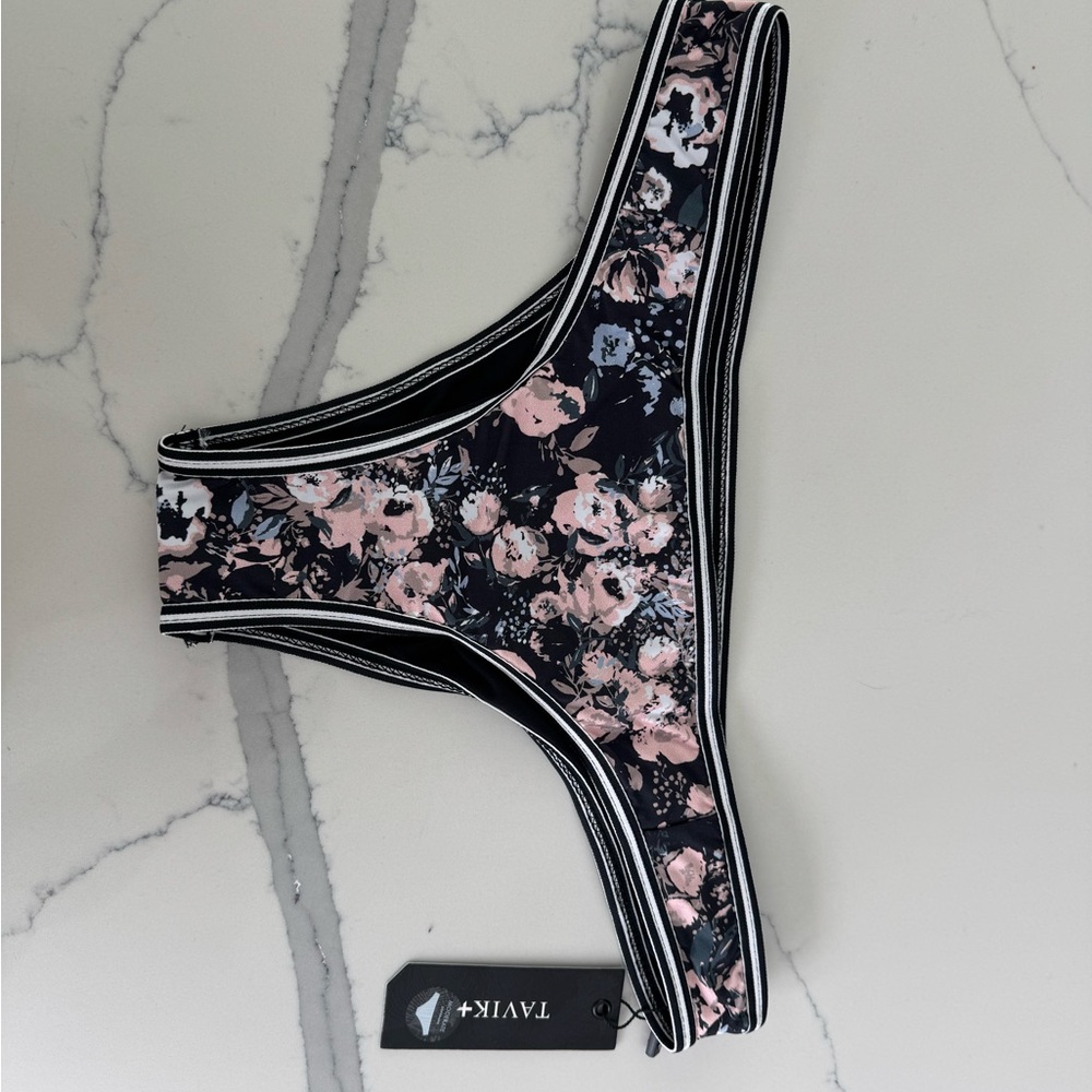 Tropical Floral Tavik Maia Swim Bottom, Medium, NWT